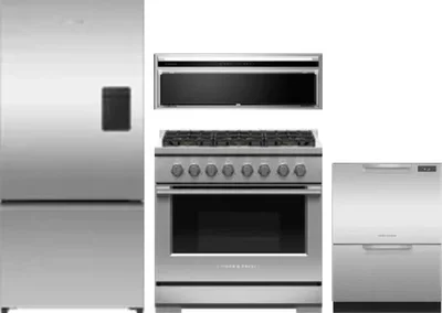 4 Piece Package Includes Refrigerator, Range, Hood And Dishwasher